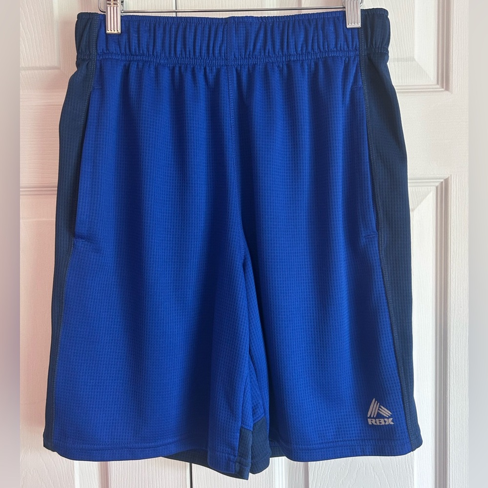 RBX Men's two tone Royal Blue Performance Shorts Size Medium
